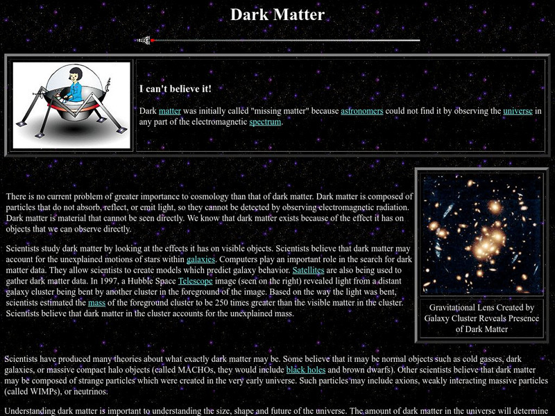 Nasa Star Child: Dark Matter (Level 2) Website Nasa Star Child: Dark Matter (Level 2) Website