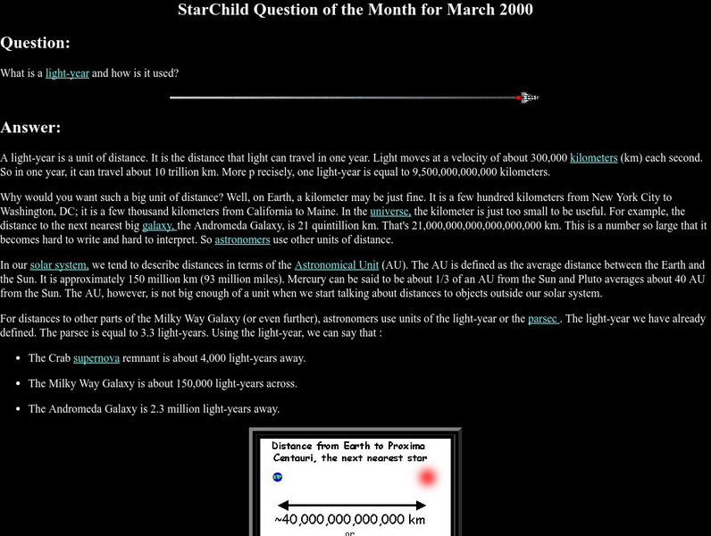 Nasa Star Child: What Is a Light Year and How Is It Used? Website Nasa Star Child: What Is a Light Year and How Is It Used? Website