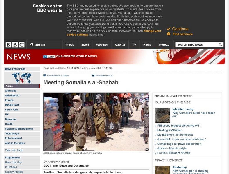 Bbc News: Meeting Somalia's Al Shabab Website