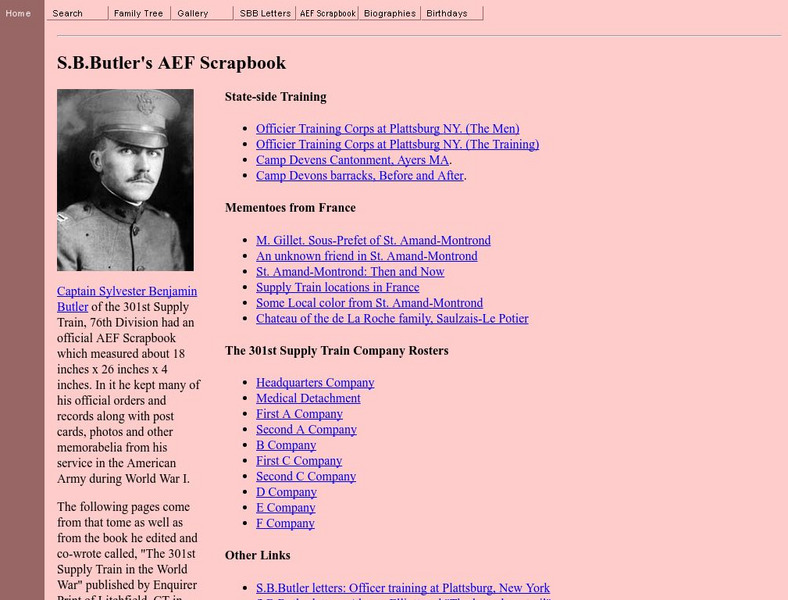 Butler Family: s.b. Butler's Aef Scrapbook Primary