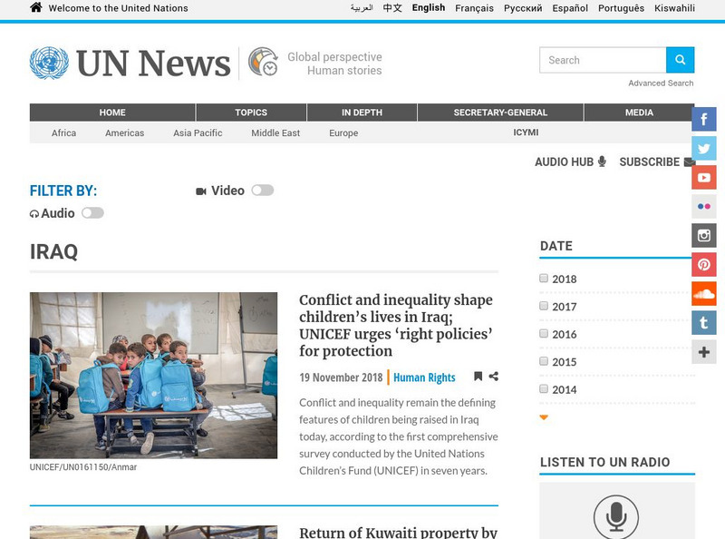 Un News Center: Iraq Website Un News Center: Iraq Website