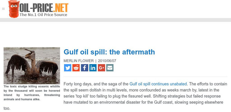 Oil price.net: Gulf Oil Spill: The Aftermath Handout Oil price.net: Gulf Oil Spill: The Aftermath Handout