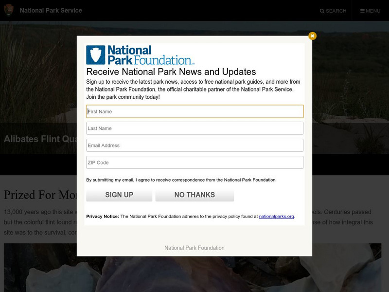 National Park Service: Alibates Flint Quarries National Monument Website National Park Service: Alibates Flint Quarries National Monument Website