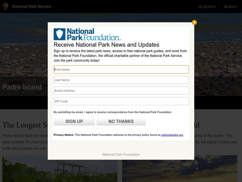 National Park Service: Padre Island National Seashore Website