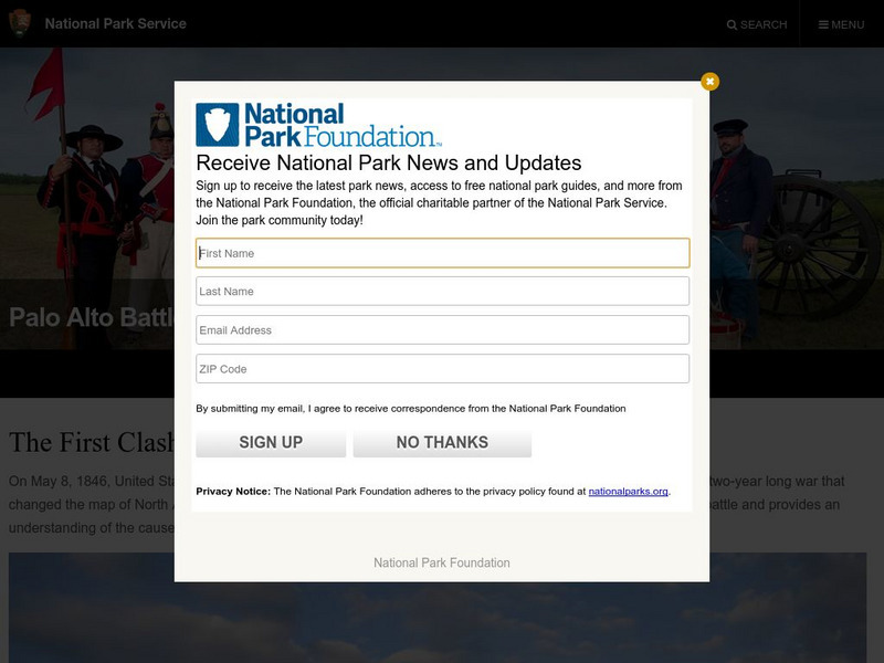 National Park Service: Palo Alto Battlefield National Historical Park Website National Park Service: Palo Alto Battlefield National Historical Park Website