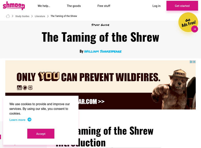 Shmoop: The Taming of the Shrew Activity Shmoop: The Taming of the Shrew Activity