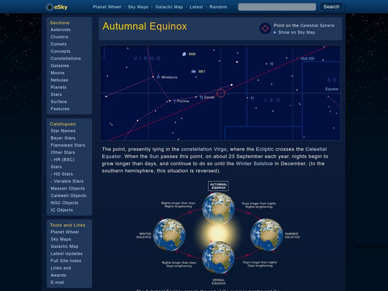 Autumnal Equinox From the Electronic Sky Website Autumnal Equinox From the Electronic Sky Website