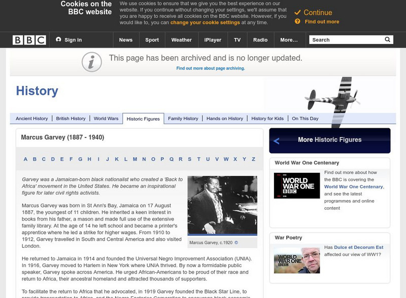 Bbc: Historic Figures: Marcus Garvey (1887 1940) Handout Bbc: Historic Figures: Marcus Garvey (1887 1940) Handout