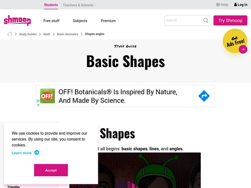 Shmoop: Basic Geometry: Basic Shapes & Angles Unit Plan Shmoop: Basic Geometry: Basic Shapes & Angles Unit Plan