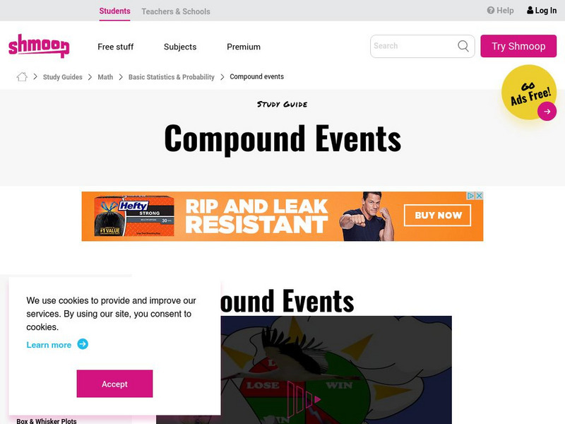 Shmoop: Basic Statistics & Probability: Compound Events Unit Plan Shmoop: Basic Statistics & Probability: Compound Events Unit Plan
