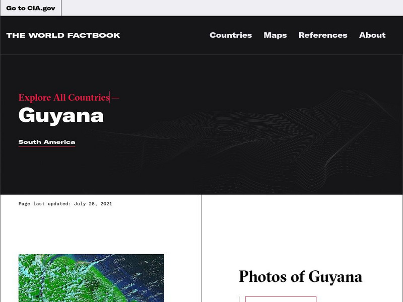Cia: World Factbook: Guyana Handout Cia: World Factbook: Guyana Handout