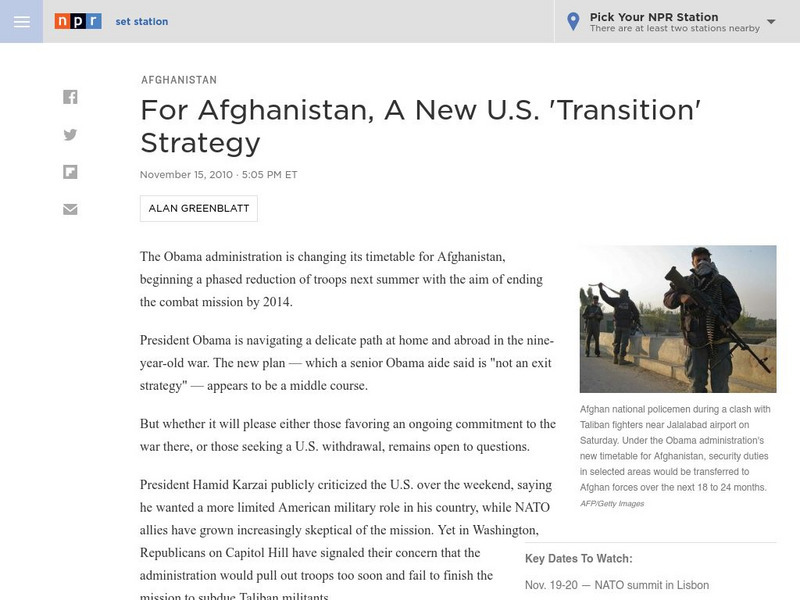 Npr: For Afghanistan, a New Us Transition Strategy Website Npr: For Afghanistan, a New Us Transition Strategy Website