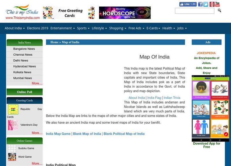 This Is My India: Political Map of India Graphic This Is My India: Political Map of India Graphic