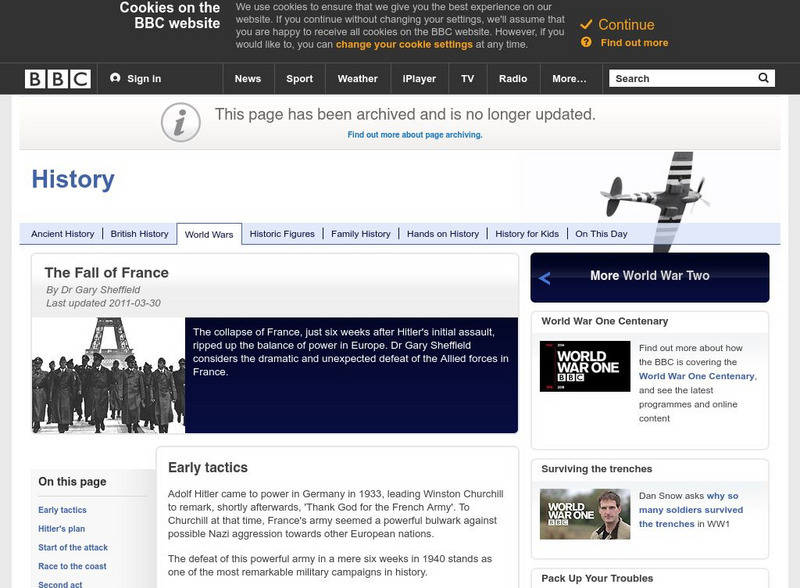 Bbc History: World Wars in Depth: The Fall of France Article
