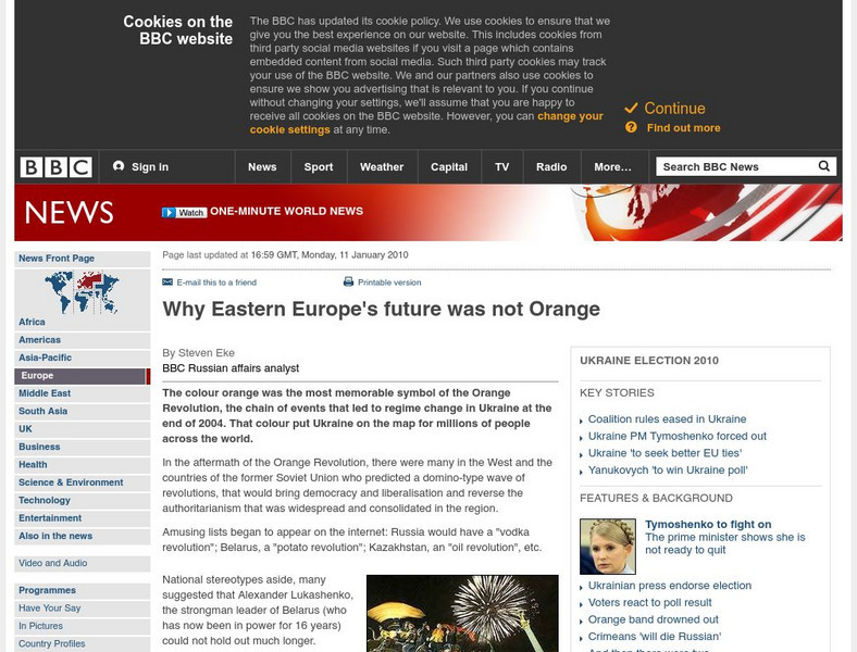 Bbc News: Why Eastern Europe's Future Was Not Orange Handout Bbc News: Why Eastern Europe's Future Was Not Orange Handout