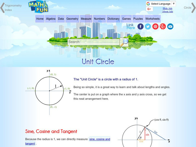 Math Is Fun: Unit Circle Activity Math Is Fun: Unit Circle Activity