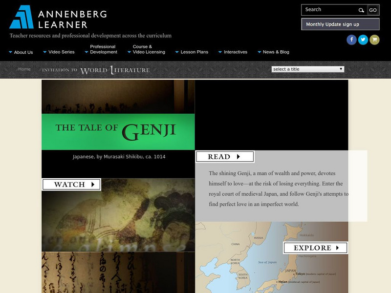 Annenberg Learner: Invitation to World Literature: Shikibu: The Tale of Genji Unit Plan Annenberg Learner: Invitation to World Literature: Shikibu: The Tale of Genji Unit Plan