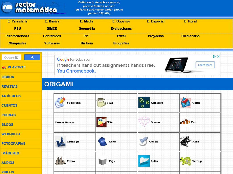 Sector Matematica: Origami Activity Sector Matematica: Origami Activity