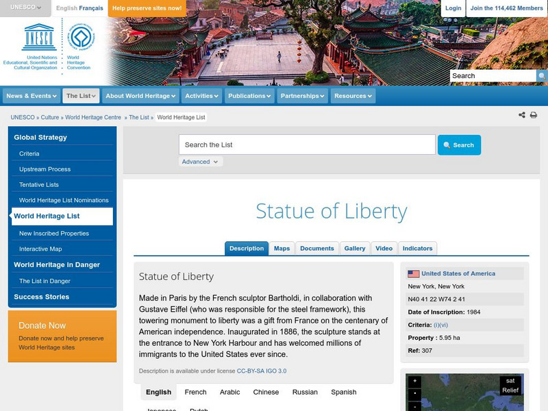 Unesco: Statue of Liberty Handout