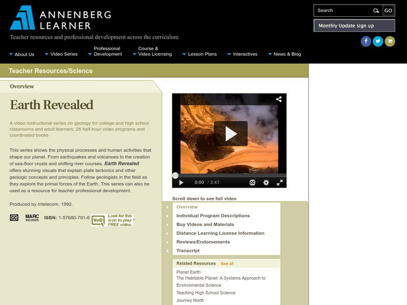 Annenberg Learner: Earth Revealed Instructional Video Annenberg Learner: Earth Revealed Instructional Video