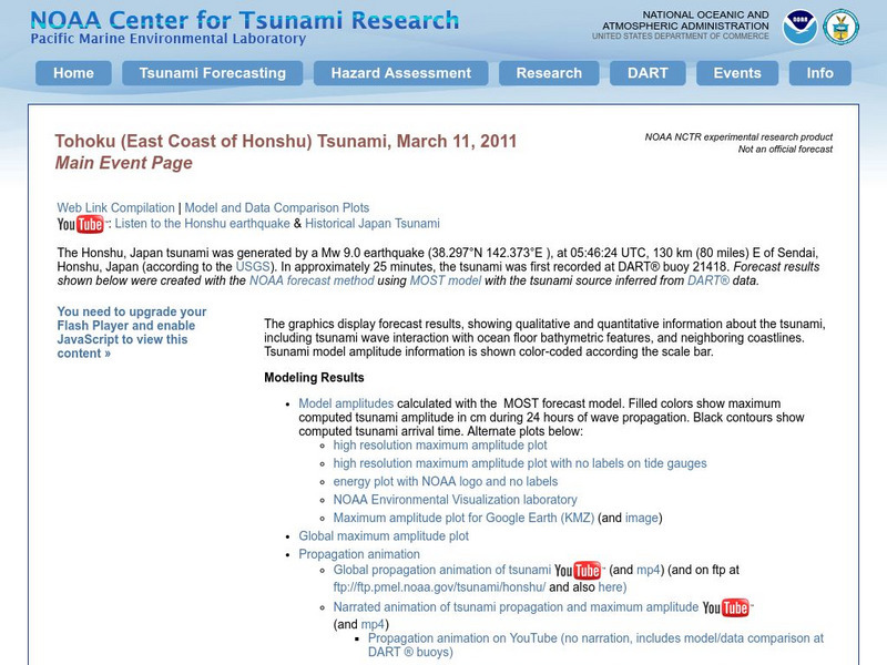 Noaa: March 11, 2011 Honshu Tsunami Website Noaa: March 11, 2011 Honshu Tsunami Website