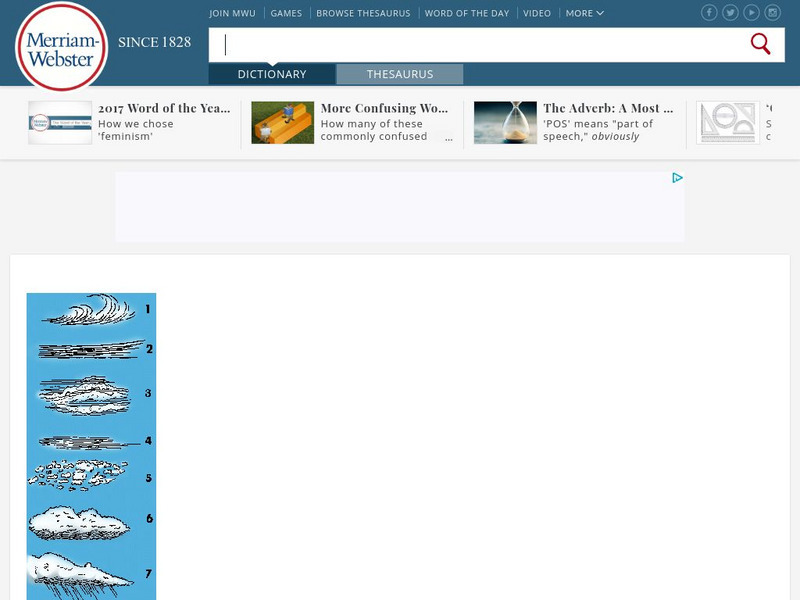 Merriam Webster: Dictionary Illustration: Cloud Graphic Merriam Webster: Dictionary Illustration: Cloud Graphic