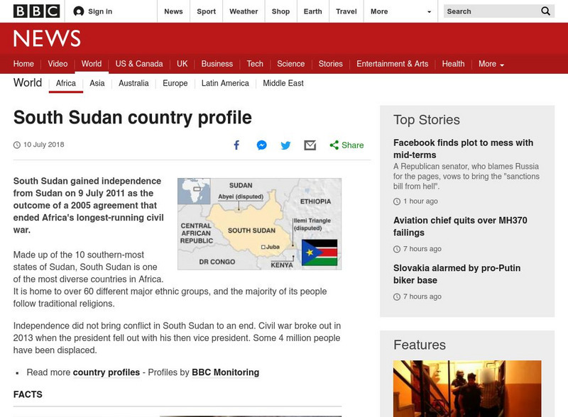 Bbc: South Sudan Country Profile Website Bbc: South Sudan Country Profile Website