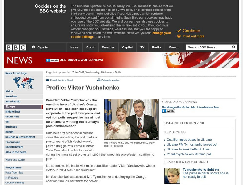 Bbc: Profile: Viktor Yushchenko Handout Bbc: Profile: Viktor Yushchenko Handout