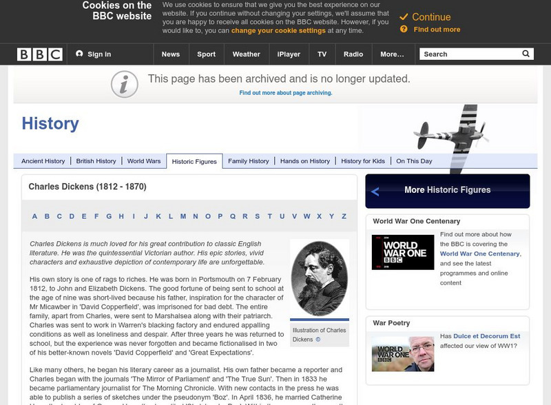 Bbc History: Historic Figures: Charles Dickens (1812 70) Handout Bbc History: Historic Figures: Charles Dickens (1812 70) Handout
