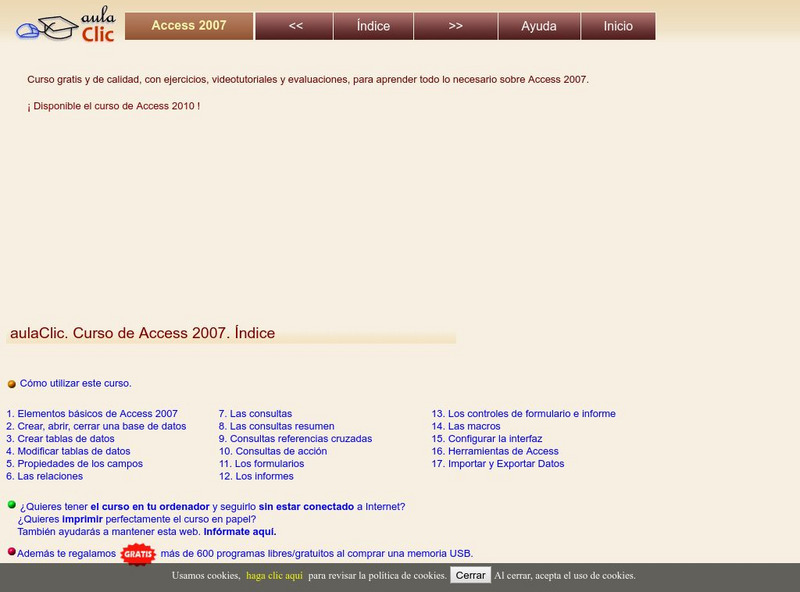 Aula Clic: Curso De Access 2007 Instructional Video