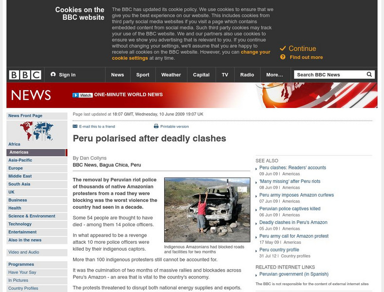 Bbc: Peru Polarized After Deadly Clashes Handout Bbc: Peru Polarized After Deadly Clashes Handout