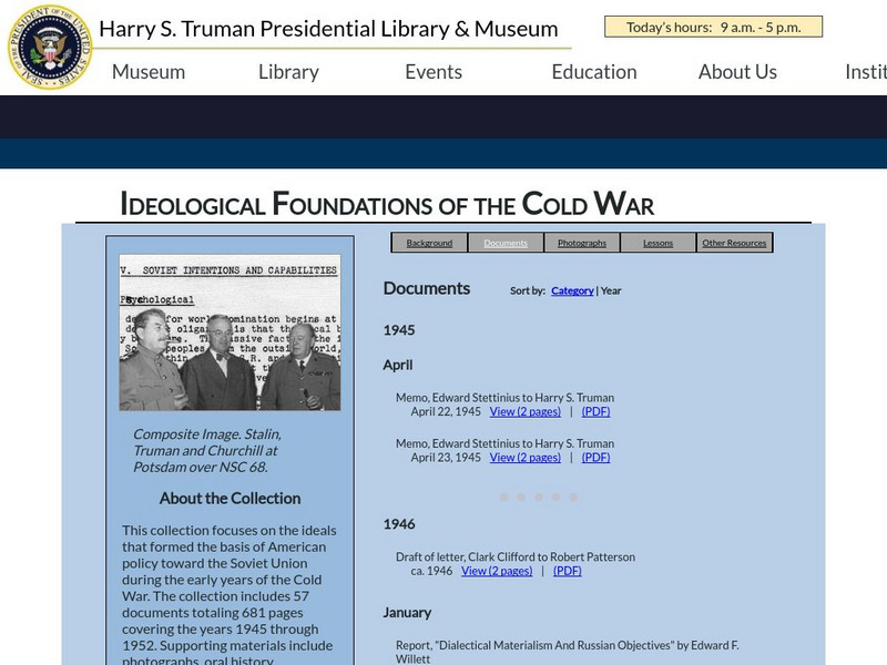 Harry S. Truman Library and Museum: The Long Telegram Primary Harry S. Truman Library and Museum: The Long Telegram Primary