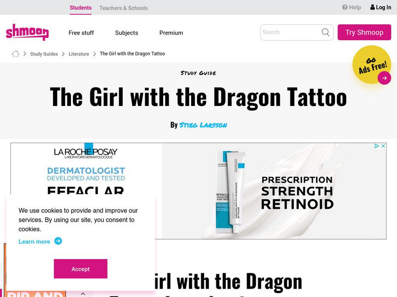 Shmoop: The Girl With the Dragon Tattoo Activity Shmoop: The Girl With the Dragon Tattoo Activity