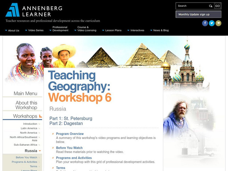 Annenberg Learner: Teaching Geography: Russia Website Annenberg Learner: Teaching Geography: Russia Website