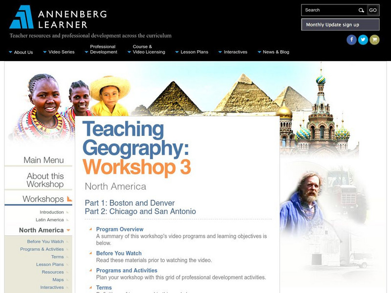 Annenberg Learner: Teaching Geography: North America Website Annenberg Learner: Teaching Geography: North America Website