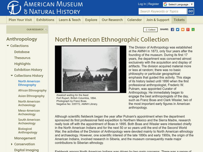 American Museum of Natural History: North American Ethnographic Collection Website American Museum of Natural History: North American Ethnographic Collection Website
