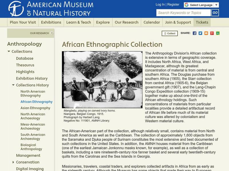 American Museum of Natural History: African Ethnography Website American Museum of Natural History: African Ethnography Website