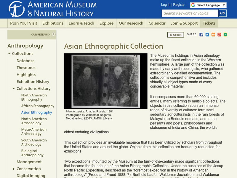 American Museum of Natural History: Asian Ethnography Website American Museum of Natural History: Asian Ethnography Website