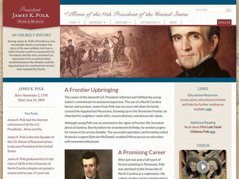 James K. Polk Memorial Association's Site Website