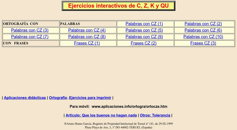 Aplicaciones: Ortografia Interactiva De C Y Z Activity