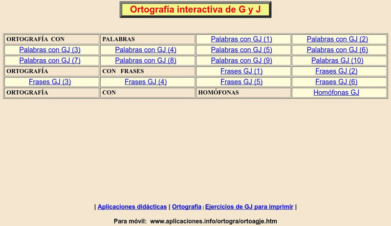 Aplicaciones: Ortografia Interactiva De G Y J Activity Aplicaciones: Ortografia Interactiva De G Y J Activity