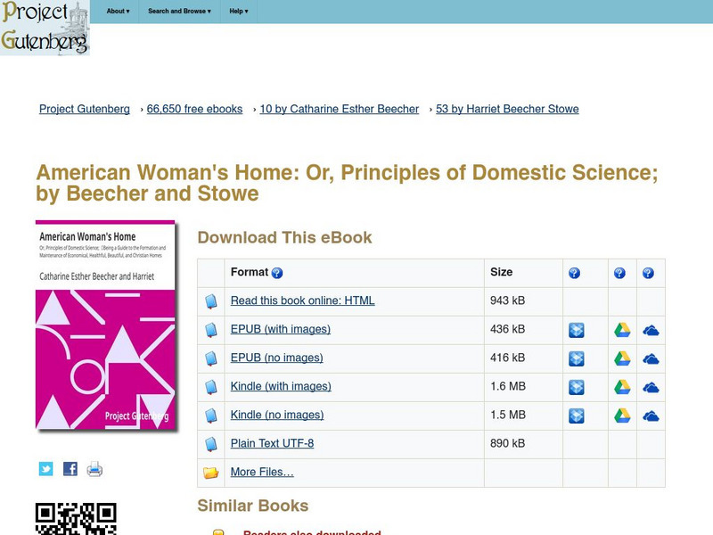 Project Gutenberg: American Woman's Home by Beecher and Stowe eBook Project Gutenberg: American Woman's Home by Beecher and Stowe eBook