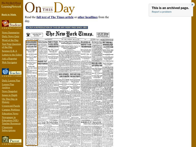 New York Times: On This Day: Barrow and Woman Are Slain by Police in Louisana Trap Primary New York Times: On This Day: Barrow and Woman Are Slain by Police in Louisana Trap Primary
