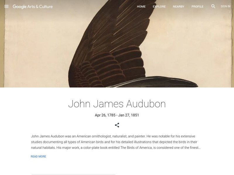 Google Cultural Institute: John James Audubon Handout Google Cultural Institute: John James Audubon Handout