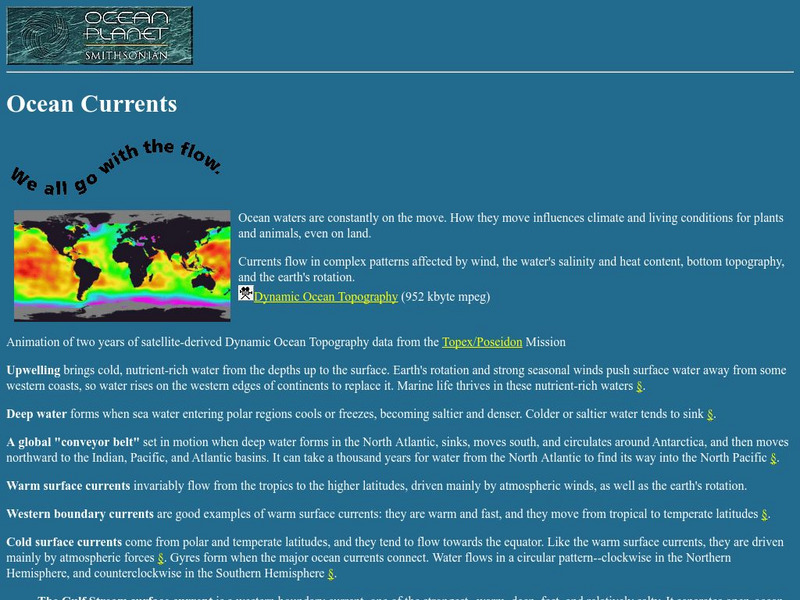 National Museum of Natural History: Ocean Planet: Ocean Currents Website National Museum of Natural History: Ocean Planet: Ocean Currents Website
