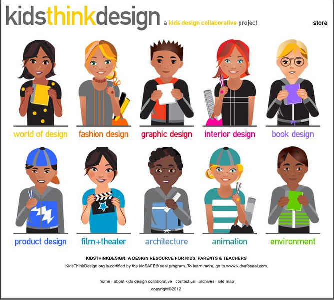 Kids Think Design: A Design Resource for Kids, Parents, and Teachers Website Kids Think Design: A Design Resource for Kids, Parents, and Teachers Website