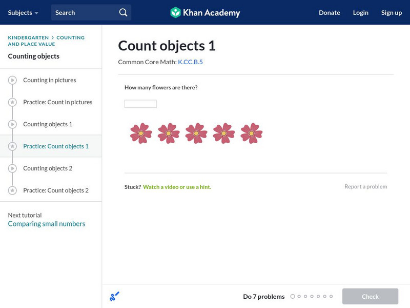 Khan Academy: Count Objects 1 Unit Plan