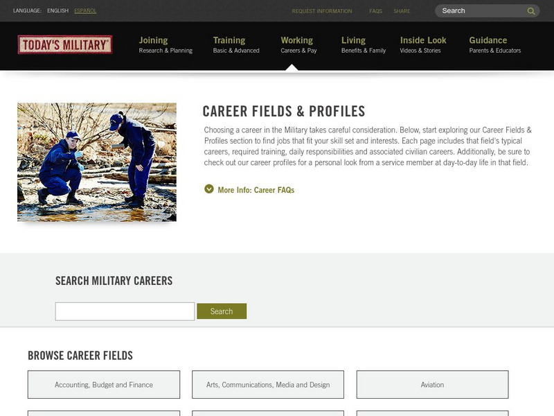 Today's Military: Military Careers Website