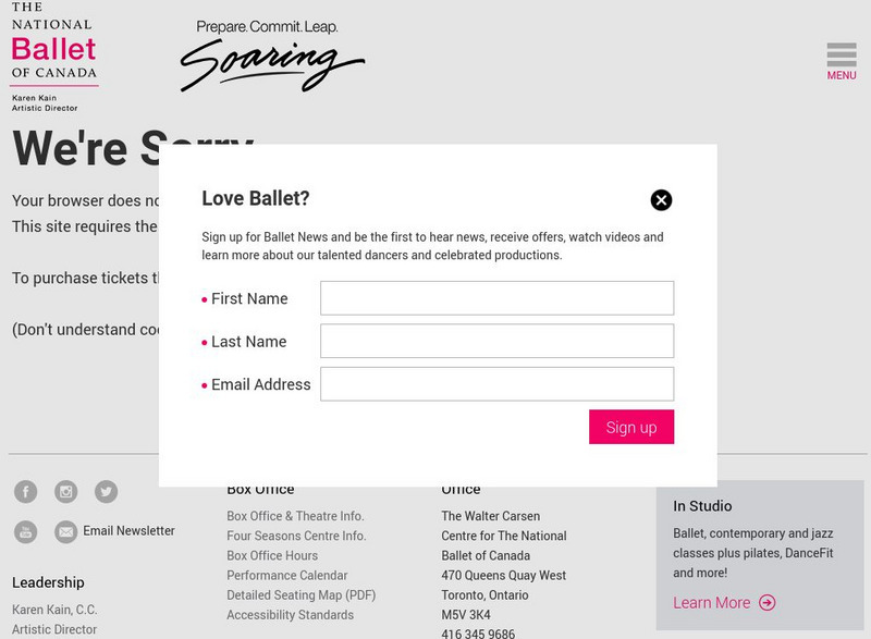 The National Ballet of Canada: Homepage Website