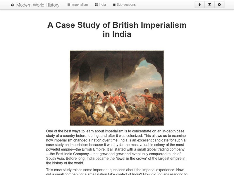 Modern World History: A Case Study of British Imperialism in India Website Modern World History: A Case Study of British Imperialism in India Website